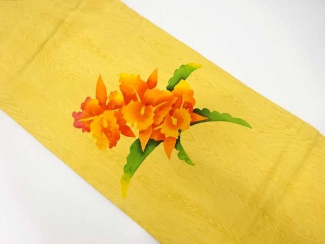 JAPANESE KIMONO / SHIOZE ORCHID PATTERN NAGOYA OBI
